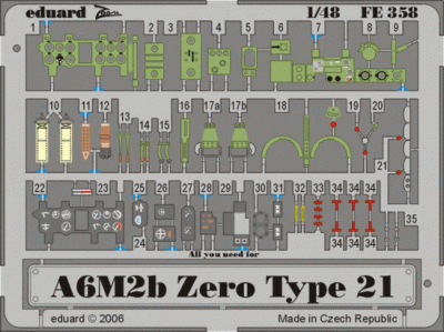 Eduard FE358 A6M2b Zero type 21 HAS