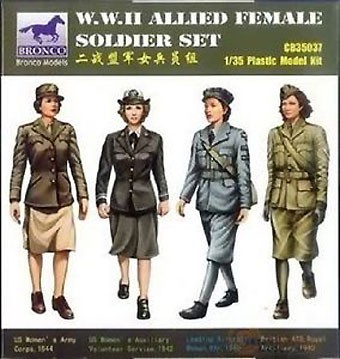 Bronco CB35037 WWII Allied Female Soldier Set (4 figures) 1/35