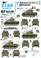 Star Decals 35-C1102 French Shermans # 1. M4A2 Sherman in normandie and Paris 1944. 501e RCC, 12eme CUIR 1/35