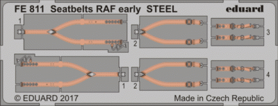 Eduard FE811 Seatbelts RAF early STEEL 1/48