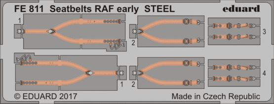 Eduard FE811 Seatbelts RAF early STEEL 1/48