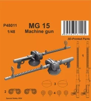 Cmk P48011 MG 15 Machine gun (2 pcs.) 3D Printed 1/48