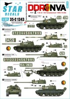 Star Decals 35-C1343 DDR-NVA # 2. East Germany. T-54 & T-55 Kampfpanzer 1960-70-80s. Generic large numbers, and national insignia [Soviet] 1/35