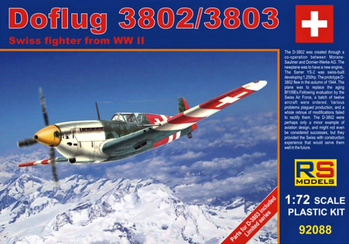 Rs Model 92088 Doflug D-3802/3803 (re-edition) 1/72