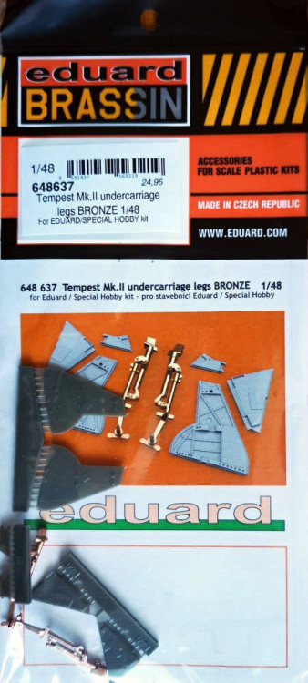 Eduard 648637 BRASSIN Tempest Mk.II undercarr. legs BRONZE 1/48