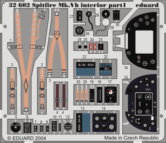 Eduard 32602 Spitfire Mk.Vb interior S.A. HAS