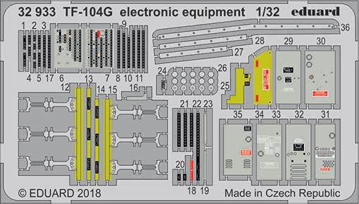 Eduard 32933 TF-104G electronic equipment 1/32
