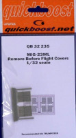 Quickboost QB32 235 MiG-23ML remove before flight covers (TRUMP) 1/32