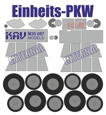 KAV M35087 Маска Einheits Personenkraftwagen для моделей производства ICM (35581, 35582, 35583) 1/35