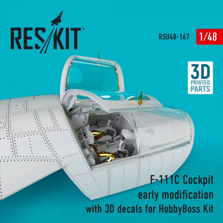 Reskit RSU48-0167 F-111C Cockpit early modification w/ 3D decal 1/48