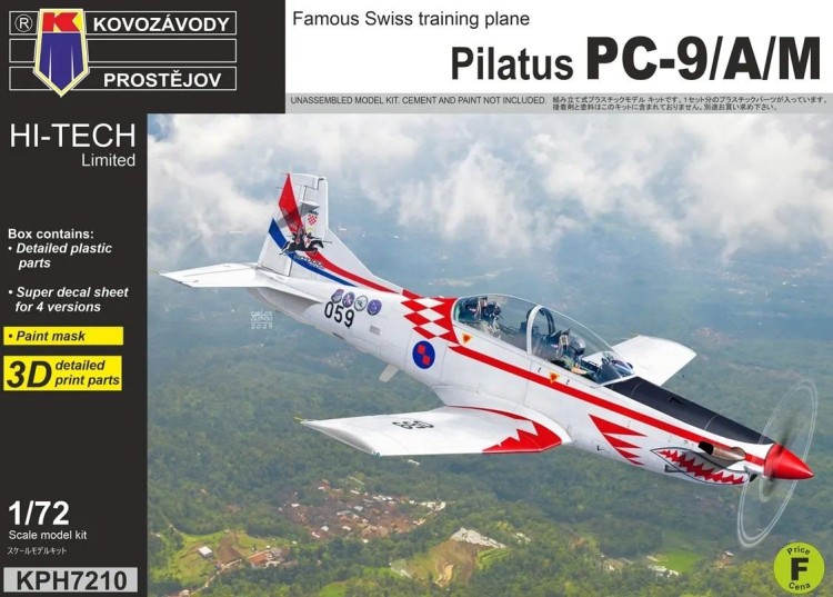 Kovozavody Prostejov H7210 Pilatus PC-9/A/M (4x camo) HI-TECH 1/72