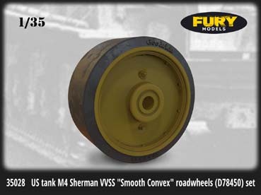 Fury Models 35028 M4 Sherman VVSS &quot;Smooth Convex&quot; road wheels (D78450) set 1/35