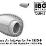 IBG Models U7212 Seamless Air Intakes for Fw 190D-9 (3D-Print) 1/72