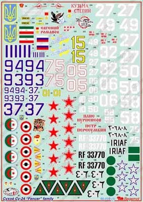 Begemot Decals 48-019 Сухой Су-24 1/48