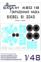 Sx Art 48018 Siebel Si 204D Маска для окрашивания (SP.HOBBY) 1/48