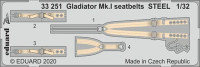 Eduard 33251 1/32 Gladiator Mk.I seatbelts STEEL (ICM)