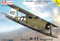 Az Model 78057 Beech D-17 'Staggerwing' (3x camo, ex-SWORD) 1/72