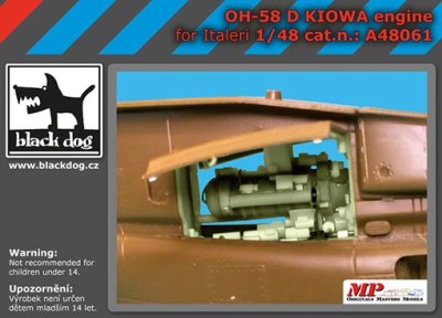 BlackDog A48061 OH-58 D Kiowa engine (ITAL) 1/48
