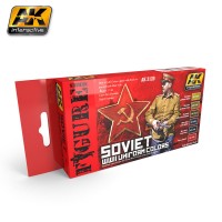 AK Interactive AK-03120 Набор красок униформа Советских солдат времён 2 МВ (6 шт)