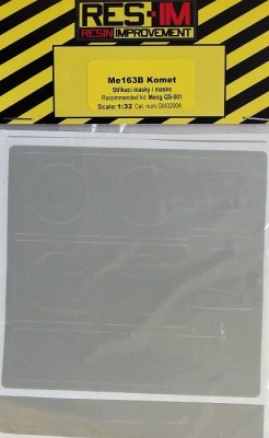 RES-IM RESIMG3204 1/32 Masks for Me163B Komet (MENG QS-001)