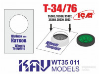 KAV WT35011 Т-34/76 (ICM) 2 шт Шаблон для окраски катков
