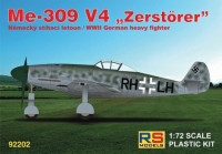 RS Model 92202 Me-309 V4 'Zerstorer' Heavy Fighter (4x camo) 1/72