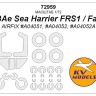 KV Models 72959 BAe Sea Harrier FRS1 / FA2 (AIRFIX #A04051, #A04052, #A04052A) + маски на диски и колеса AIRFIX GB 1/72