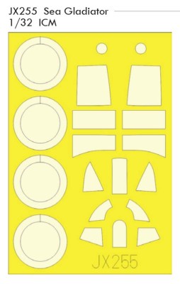 Eduard JX255 Mask 1/32 Sea Gladiator (ICM)