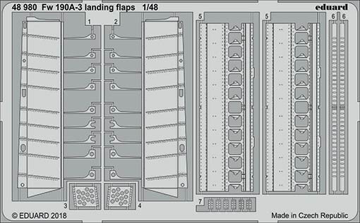 Eduard 48980 Fw 190A-3 landing flaps 1/48