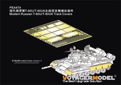Voyager Model PEA474 Modern Russian T-80U/T-80UK Track Covers (For RFM) 1/35