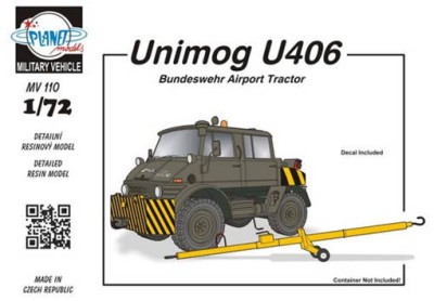 Planet Models MV72110 Unimog U406 DoKa Military Airport Tug+Towbar 1/72