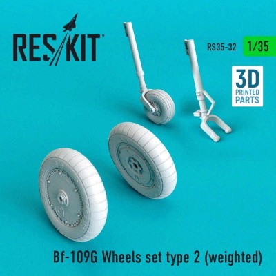 Reskit 35032 Bf-109G Wheels set type 2 (weighted) 1/35