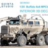 Quinta studio QD35042 Buffalo 6x6 MPCV (Bronco) 3D Декаль интерьера кабины 1/35