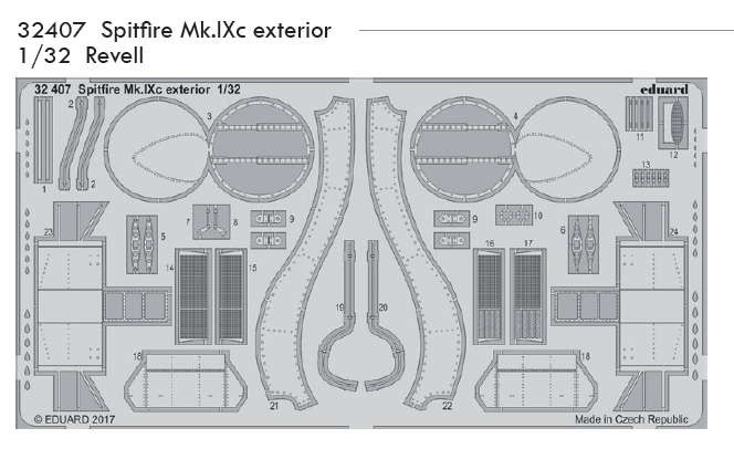 Eduard 32407 Spitfire Mk.IXc exterior 1/32 1/32