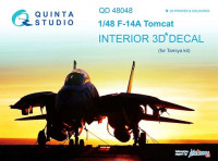 Quinta studio QD48048 F-14A (for Tamiya kit) 3D декаль интерьера кабины 1/48