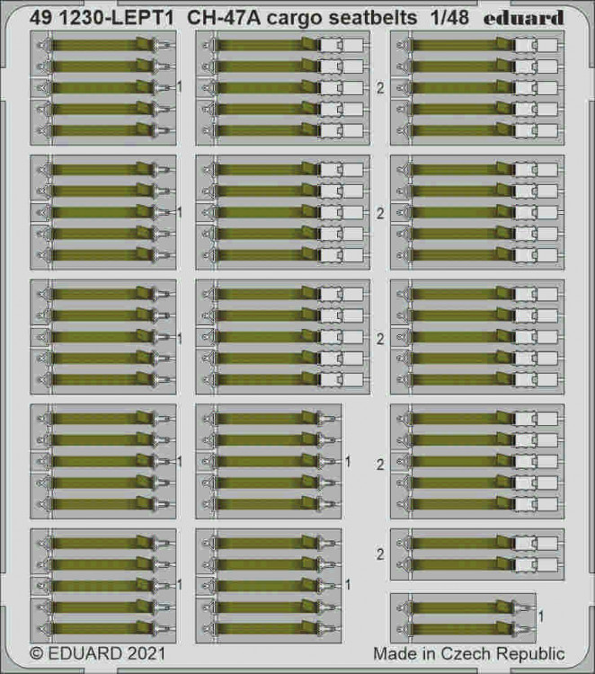 Eduard 491230 SET CH-47A cargo seatbelts (HOBBYB) 1/48