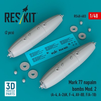 Reskit 48603 Mark 77 napalm bombs Mod. 2 (2 pcs.) 1/48