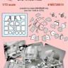 A-Squared BMS720015 Sikorsky HH-60J/HH-60H die-cut mask for painting canopy frame and wheelhub. 1/72