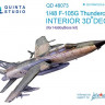 Quinta studio QD48073 F-105G (для модели HobbyBoss) 3D декаль интерьера кабины 1/48