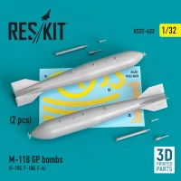 Reskit 32433 M-118 GP bombs - 2 pcs. (3D-Printed) 1/32
