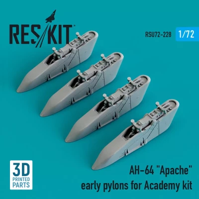 Reskit U72228 AH-64 'Apache' early pylons (ACAD) 1/72