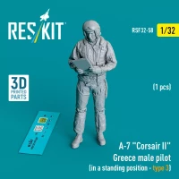 Reskit F32058 A-7 'Corsair II' Greece male pilot standing 3 1/32