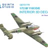 Quinta studio QD72179 Bf 110C/D/E (Eduard) 3D Декаль интерьера 1/72