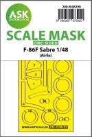 Art Scale 200-M48290 North-American F-86F Sabre canopy frame paint mask (outside only) 1/48
