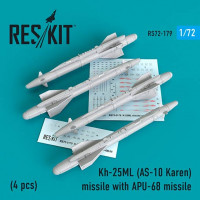 Reskit RS72-0179 Kh-25ML (AS-10 Karen) missile w/ APU-68 1/72