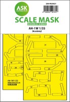 Art Scale 200-M35021 Bell AH-1W canopy frame paint mask (inside and outside) 1/35