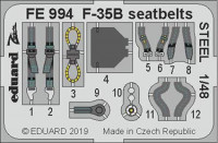 Eduard FE994 1/48 F-35B seatbelts STEEL (KITTYH)