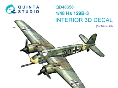 Quinta studio QD48658 Hs 129B-3 (Takom) 1/48