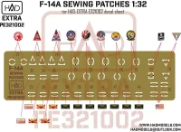 HAD PE321002 F-14A Sewing Patches (PE set) Vol.1 1/32