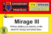 Kovozavody Prostejov EX054 Canopy & wheel mask Mirage III 1/72